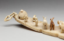 Antique Scene Depicting Reindeer Herding, Inupiaq Culture