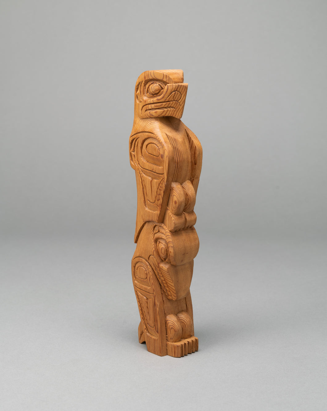 Eagle and Raven Model Totem, Kwakwaka’wakw Carving