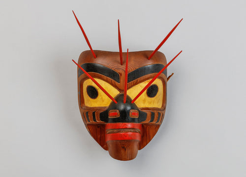 Mask depicting Bumble Bee by Norman Bell Jr., Kwakwaka'wakw