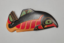 Plaque Depicting Salmon by John Charles August, Coast Salish Nation