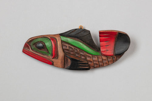 Plaque Depicting Baby Salmon by David Robertson, Coast Salish
