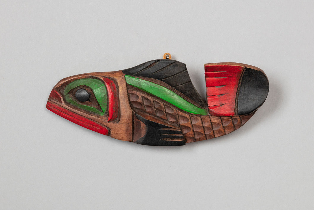 Plaque Depicting Baby Salmon by David Robertson, Coast Salish