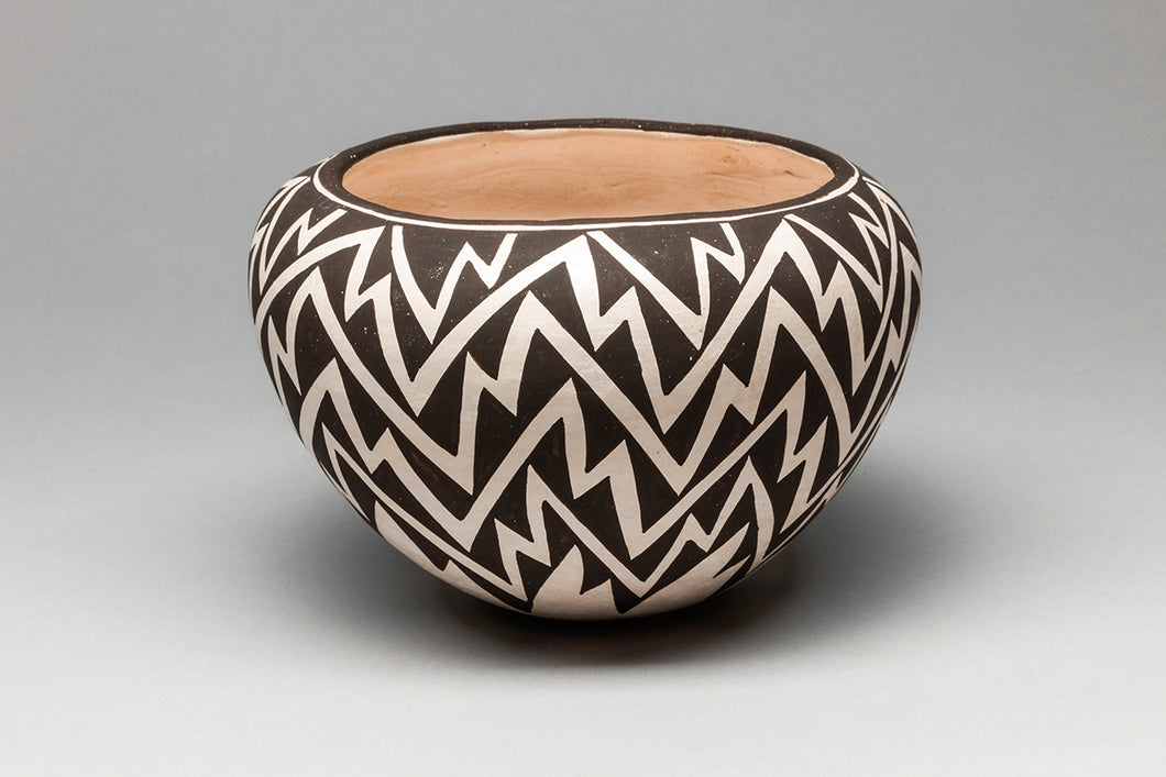 Bowl with Lightning Design by Lucy Lewis (1898-1992), Acoma