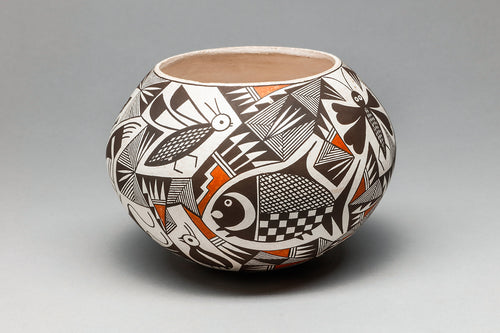 Bowl with Multiple Figures by Rachel C. Concho, Acoma