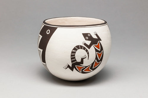 Bowl with Lizard Design by Emma Lewis Mitchell (1931-2013)