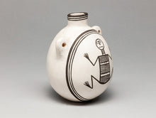 Small Water Jug with Human Design by Delores Lewis Garcia, Acoma
