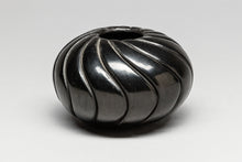 Blackware Bowl with Swirl Design by Denise Chavarria, Santa Clara