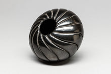 Blackware Bowl with Swirl Design by Denise Chavarria, Santa Clara
