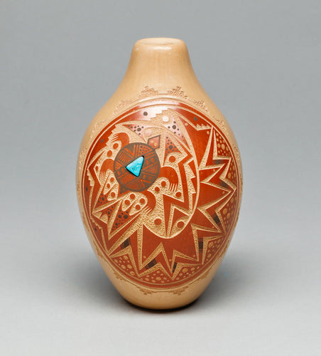 Pot with Turtle Design by Glendora Fragua, Jemez