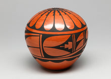 Seed Pot with Feather Design by Geraldine Sandia, Jemez