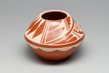 Pot with Feather Design by Geraldine Sandia, Jemez