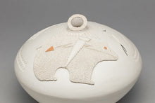 Bowl with Bear with Heartline Design by Wilfred Garcia, Acoma