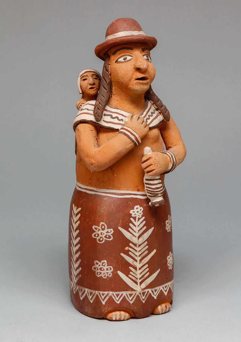 Peruvian Figure of Mother and Child