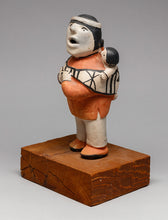 Vintage Cochiti Pottery Figure of Man with Baby, c. 1940