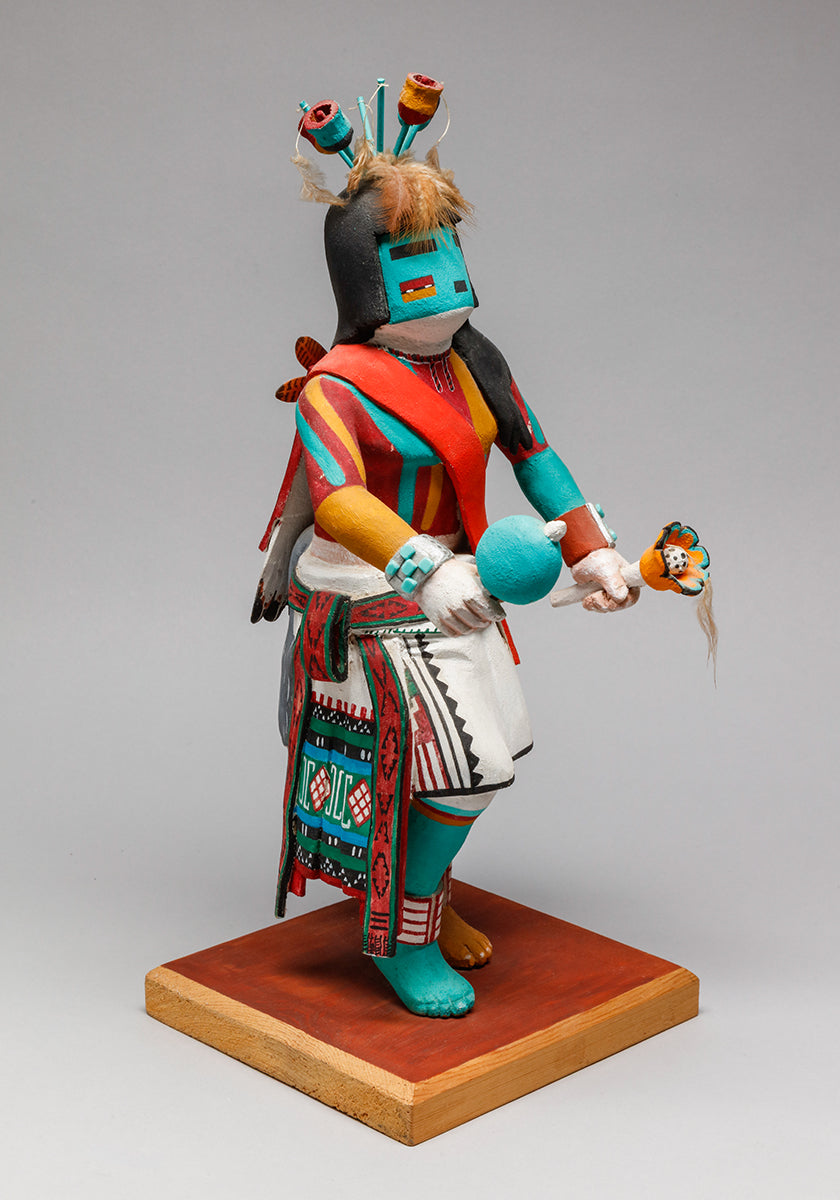Figure of Woman with Bowl by Clifford Bahnimptewa (1938-1984), Hopi