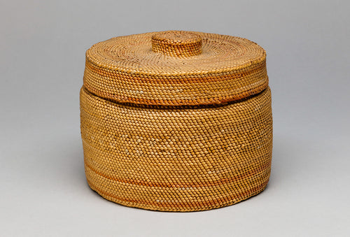 Lidded Basket with Stripped Arrow Design, Nuu-Chah-Nulth
