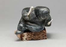 Hunter with Knife by Johnassie Kavik (1916-1984), Inuit