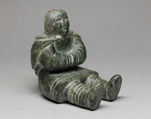 Seated Woman by Tagoona Qavavauq (b. 1945), Inuit