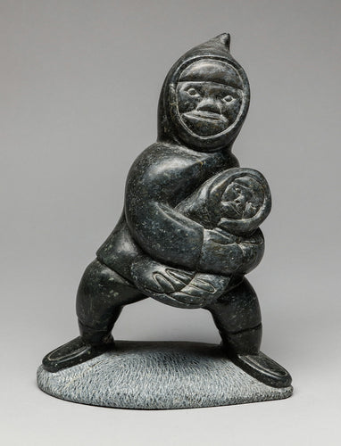 Man Carrying Child by Mathewsie Amidlak, Inuit