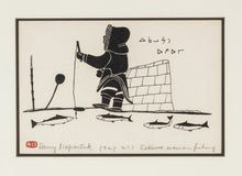 Eskimo Woman Fishing by Henry Napartuk