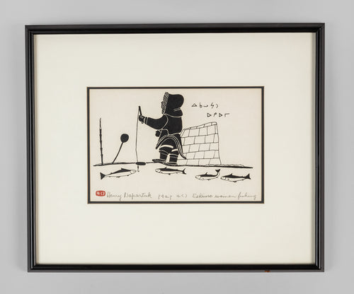 Eskimo Woman Fishing by Henry Napartuk (1932-1985), Inuit