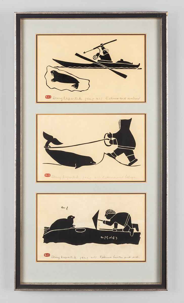 Three Inuit Prints by Henry Napartuk