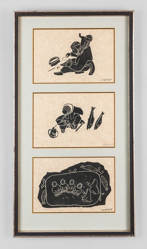 Three Inuit Prints by Agnes Nanogak (1925-2001), Inuit