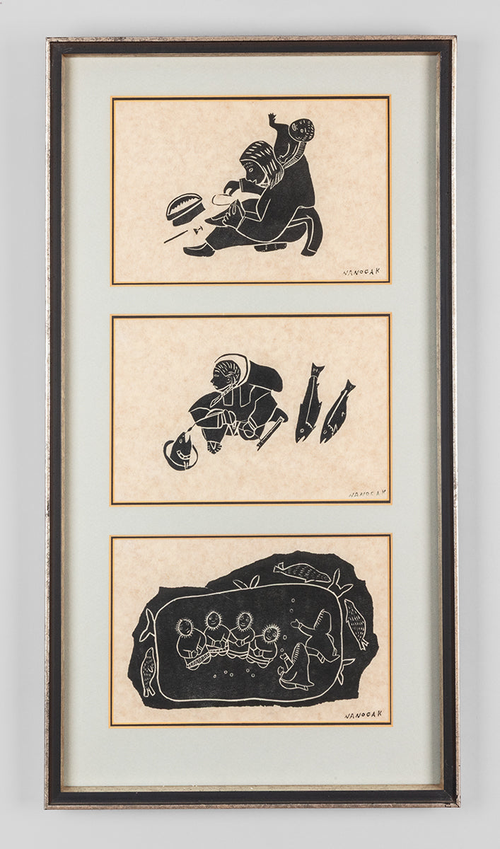 Three Inuit Prints by Agnes Nanogak (1925-2001)
