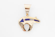 14k Gold Bear Pendant with Heartline by Ray Tracey, Navajo