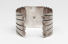 Heavy Cuff Bracelet with Turquoise Stone, Navajo