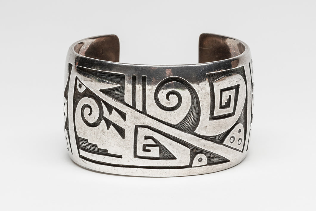 Heavy Geometric Design Cuff, Hopi