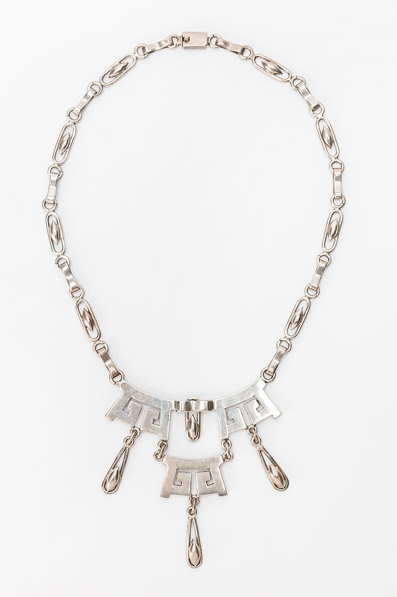 Vintage Mexican Aztec Design Necklace