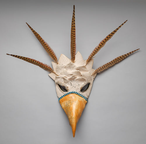 Mask depicting Wasco Eagle by Lillian Pitt, Yakama