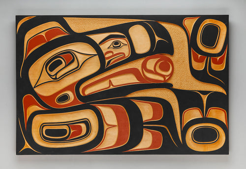 Panel depicting Raven Stealing the Sun by Doug Zilke