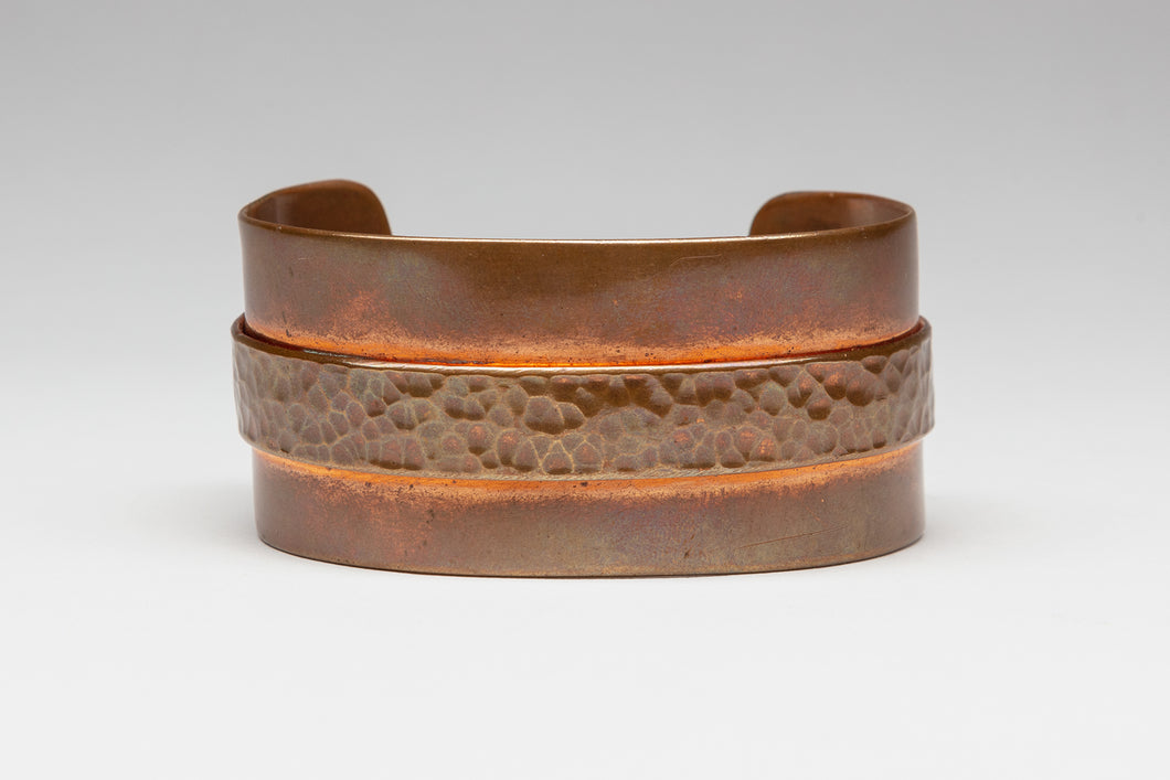 Hand Hammered Modernist Copper Bracelet, c. 1960