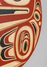 Panel depicting Eagle by Jim Charlie, Coast Salish Nation