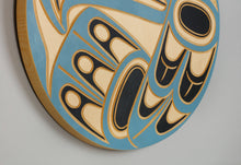 Panel depicting Sea Eagle by Jim Charlie, Coast Salish Nation