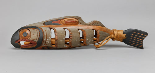 Articulated Salmon Rattle by Andy Louie, Kwakwaka'wakw First Nation