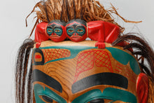 Mask depicting Bear Mother with Children by Janice Morin, Cree