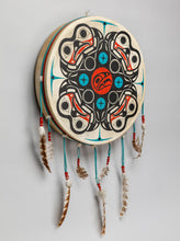 Drum with Frog Crest Design by Ken Mowatt, Gitksan
