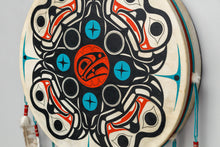 Drum with Frog Crest Design by Ken Mowatt, Gitksan