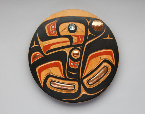 Panel depicting Eagle by Tom Booth Jr., Tsimshian