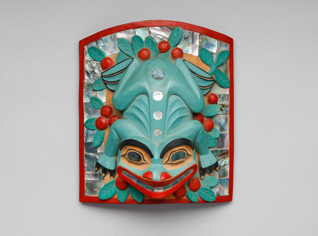 Frontlet depicting Frog by Lelooska - Don Smith (1933-1996)