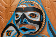 Panel depicting Orca Moon by Jason Henry Hunt, Kwakwaka'wakw