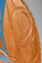 Panel depicting Orca Moon by Jason Henry Hunt, Kwakwaka'wakw