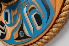 Panel depicting Orca Moon by Jason Henry Hunt, Kwakwaka'wakw