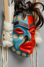 Mask depicting Kwakwaka’wakw Style Pookmis by Wayne Alfred