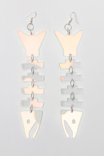 Salmon Bone Earrings by Smoke House Designs