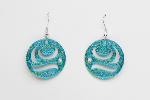 Northwest Coast Salmon Eye Earrings by Ruth Wilbur Peterson