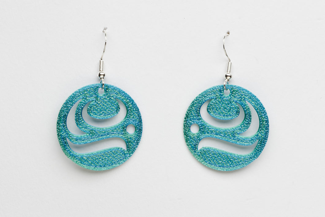 Northwest Coast Salmon Eye Earrings by Ruth Wilbur Peterson